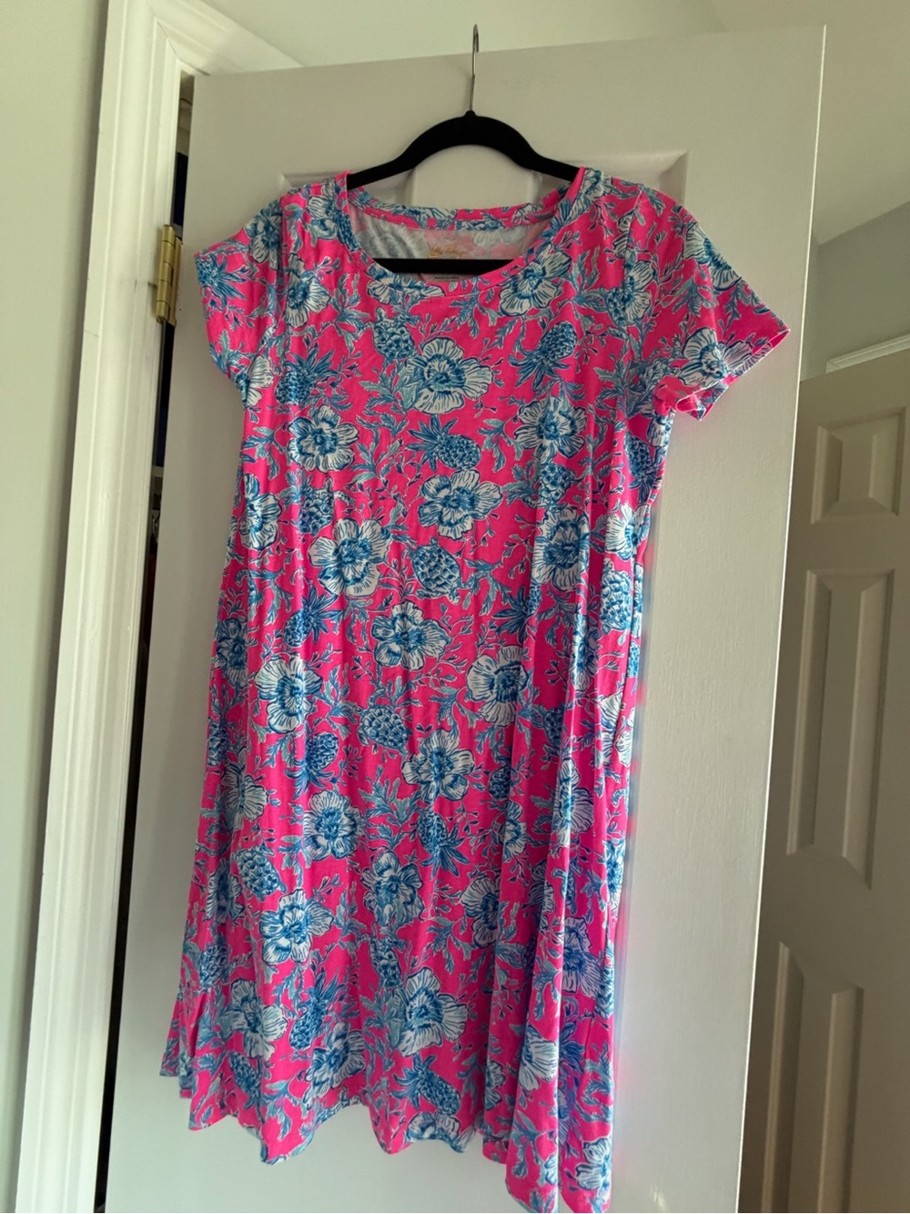 Lilly Pulitzer Pink & Blue Floral Shift Dress